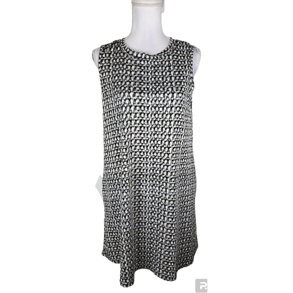 APT. 9 ~Woman Size16W-22W~ Black/White Sleeveless Flare Dress Unlined NWT